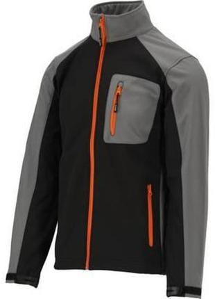 Куртка робоча softshell yato польша розмир s, чорно-сира, 3 кишени, 96% полиестер и 4% спандекс yt-79530