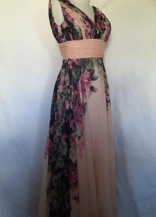 Женское нарядное длинное платье, платье, сарафан, мелкий цветокт фотосессия2 фото