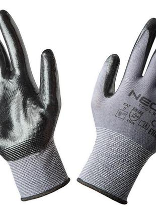Neo tools 97-616-9 рукавички робочі, нейлон з покриттям нітрил, р. 9