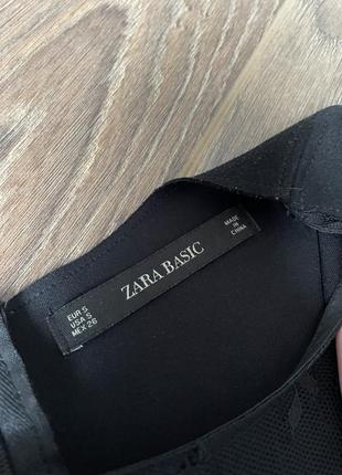 Zara платье из замши и гипюра3 фото