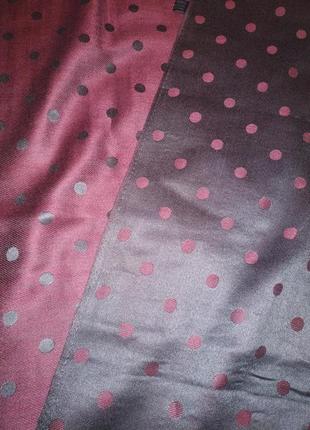 Шелковый шарф палантин в горошек ,жемчужно серый8 фото