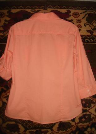 Блузка,рубашка персиковая milano italy2 фото