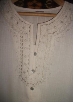 Блузка,рубашка с коротким рукавом и вышивкой damark2 фото