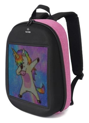 Рюкзак sobi pixel sb9702 pink із led екраном (sb9702_pk)