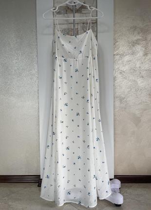 Модное женское васильковое платье h&amp;m10 фото