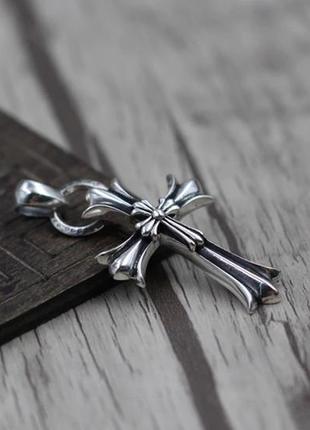 Большой серебряный кулон крест chrome hearts крест кельтский3 фото