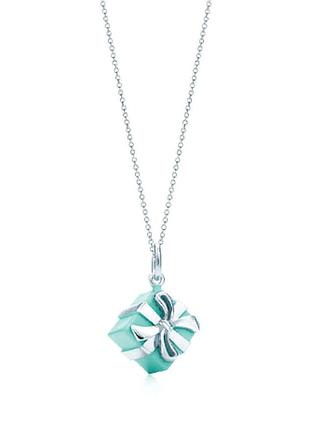 Серебряный  кулон подвеска подарок кубик тифани  1:1 испания8 фото