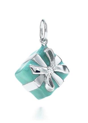 Серебряный  кулон подвеска подарок кубик тифани  1:1 испания9 фото
