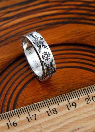 Мужское серебряное большое кольцо chrome hearts 13,6 гр меч 20,5 размер8 фото