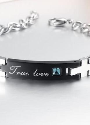 Парные браслеты "true love" влюбленным сталь 316l10 фото