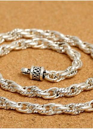 Чоловічий срібний ланцюжок rage 7 мм 81 г 61 см