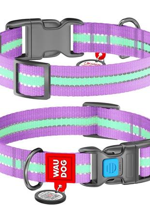 Ошейник для собак нейлон waudog светонакопительный (светится в темноте), размер s (23-35 см), ширина 15 мм