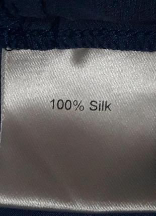 Брендовая винтажная 100% шелк стильная блуза с воланами5 фото