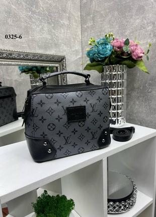 Louis vuitton - каркасний стильний клатч на два окремих відділення на блискавці