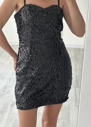 Платье платье сарафан в пайетки пайетки zara h&m