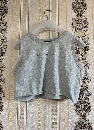 Светло серый топ, топик