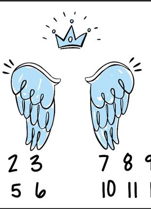 Фотопеленка фотофон для фотосессии голубые крылья и корона арт 5084