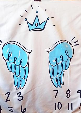 Фотопеленка фотофон для фотосессии голубые крылья и корона арт 5084