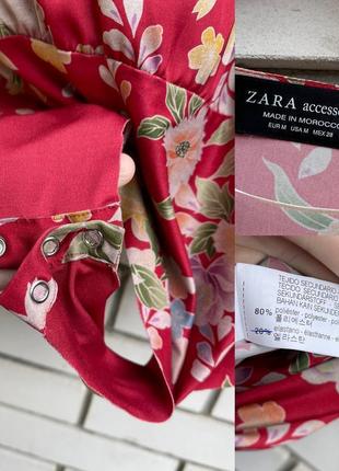 Атласное цветочное боди-блузка на запах zara9 фото