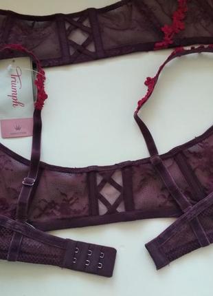 40-44р. бюст-поддержка полукорсет triumph lace-up spotlight corselette7 фото