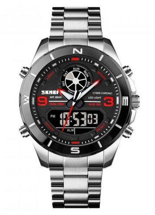 Чоловічий наручний кварцовий (електронний) годинник skmei 1839rd red