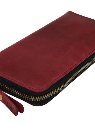 Гаманець шкіряний клатч великий travel kgb85-3(19.5) марсала