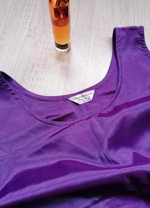 👑шёлковый базовый топ👑сиреневая шёлковая блуза2 фото