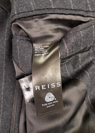 Брендовый стильный двубортный пиджак из шерсти reiss🩶9 фото