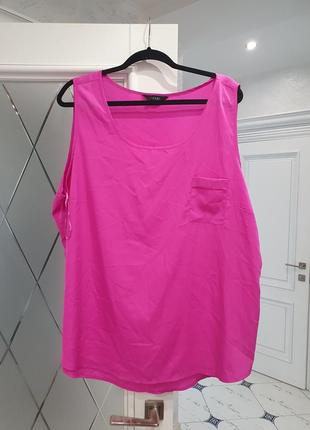 Лёгкая блуза без рукавов фуксия
