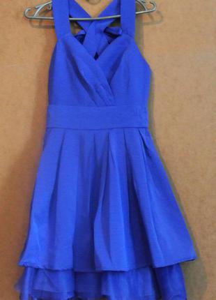 Вечернее платье синего цвета oodji3 фото