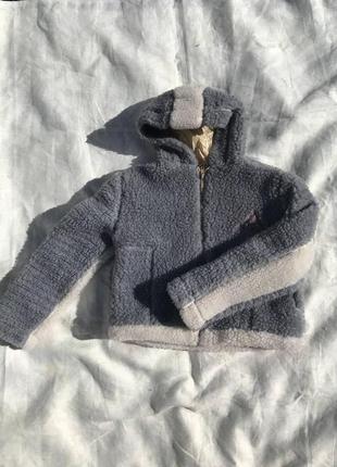 Шубка теді (teddy) на дівчинку/хлопчика. овчина. вік 9-10 років. розмір s/m. колір світло-сірий.