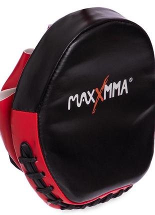 Лапы изогнутые (2шт) для бокса и единоборств maxxmma mp04 черный-красный4 фото