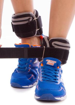 Наборные утяжелители-манжеты для рук и ног со сменным весом zelart fi-7209-2 (2x1кг) синий6 фото