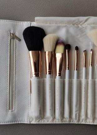 Набір кистей для макіяжу zoreya 10 piece brush set - white3 фото