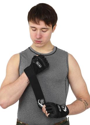 Перчатки кожаные для фитнеса, зала, занятиях на тренажерах hard touch bc-95262 фото