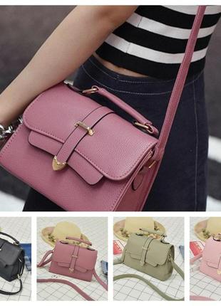 Женская мини сумочка клатч через плечо из экокожи