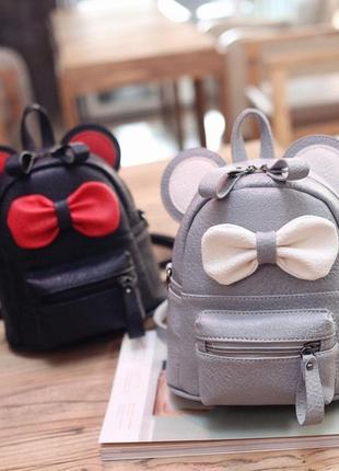 Детский рюкзак сумочка микки маус с ушками для девочки2 фото