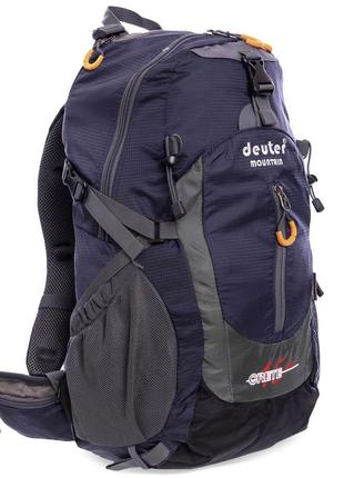 Рюкзак спортивний з чохлом v-35л deuter 8810-2 темно-синій