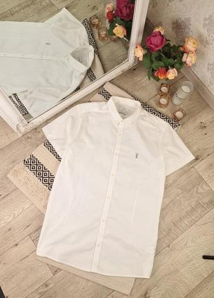 Брендовая шикарная стильная белая рубашка next🤍1 фото