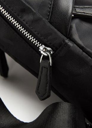 Рюкзак барсетка слинг мужской на плечо , сумка бананка черная камуфляжная  на грудь6 фото