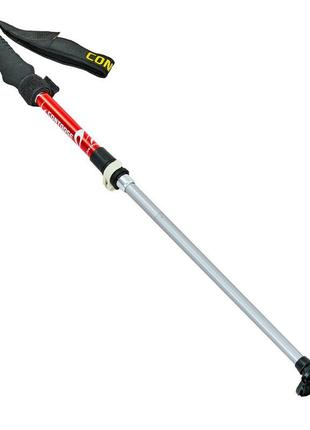 Палка треккинговая (для скандинавской ходьбы) с металлическим тросом (1шт) ty-0466-4 contoose красный