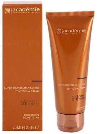 Academie bronzecran tinted day cream тонирующий дневной крем для брюнеток (75ml)1 фото