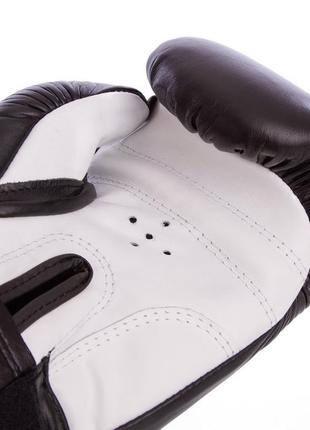 Кожаные перчатки боксерские boxer на липучке 2023 синий4 фото