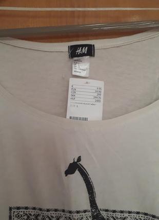 Большая.,длинная,футболка, h&amp;m3 фото