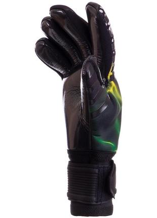 Перчатки вратарские с защитой пальцев soccermax с чехлом  8-10 gk-015 черный3 фото