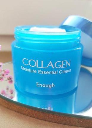 Зволожуючий крем для обличчя з колагеном - enough collagen moisture essential cream, 50 мл