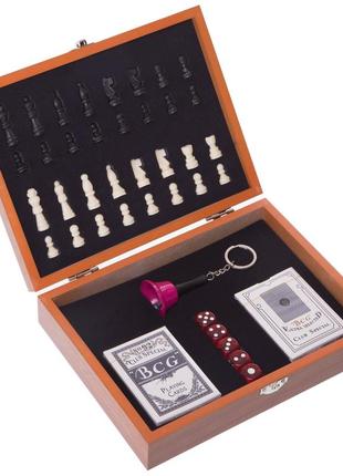 Набор настольных игр шахматы, карти 2в1 w2517b дерево