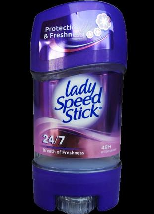 Антиперспирант-дезодорант женский lady speed stick breath of freshness гелевый 65 мл1 фото