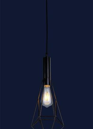 Одиночный подвесной светильник 7521204-1 черный