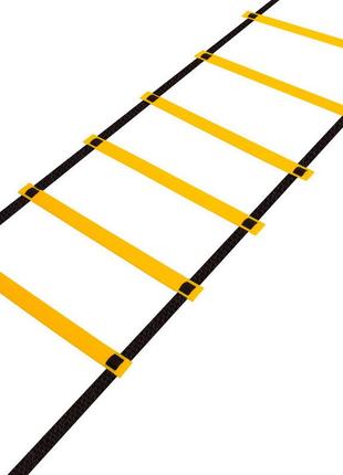 Координационная лестница дорожка для тренировки скорости 3 м c-4893 черный-желтый2 фото